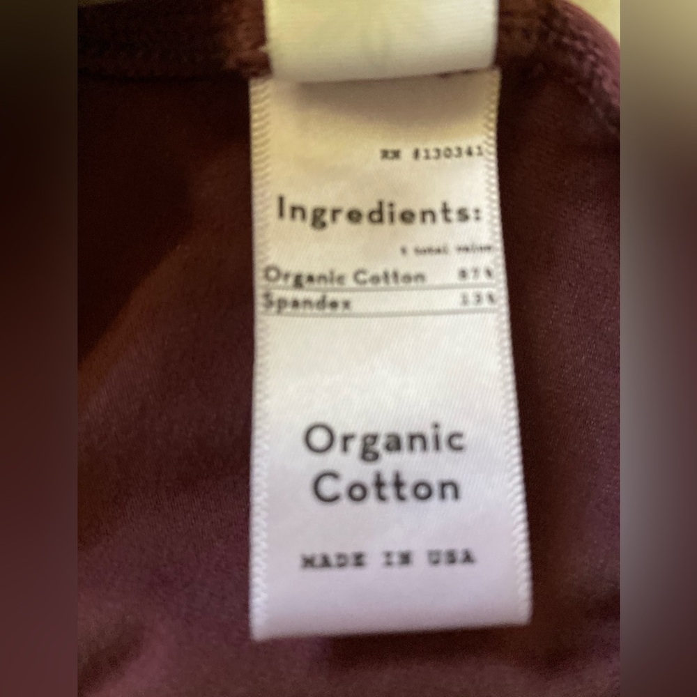 Soul Flower Organic Cotton Bralette Plum Burgundy Size S - Picture 7 of 11